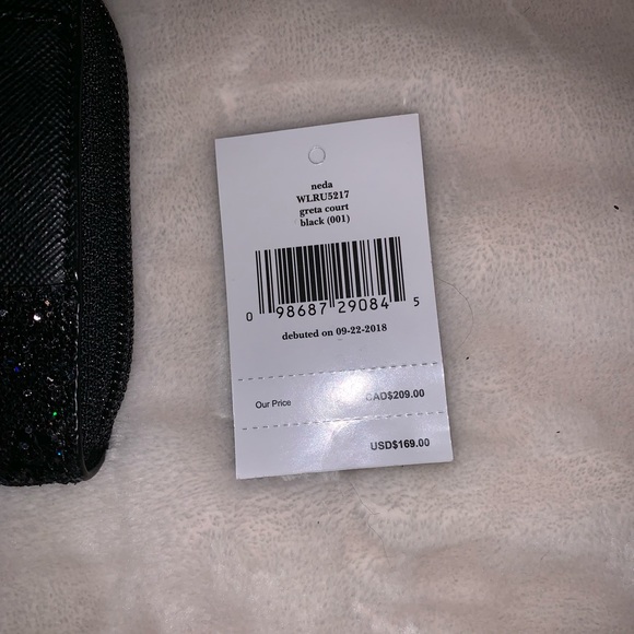 SOLD NWT Kate Spade Black Glitter Wallet - Picture 4 of 4